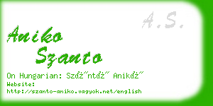 aniko szanto business card